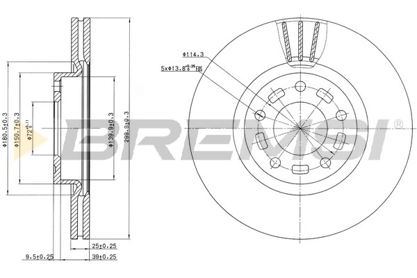 BREMSI féktárcsa - CD7312V - TothCarparts
