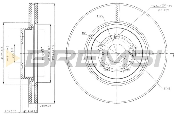BREMSI féktárcsa - CD7315V - TothCarparts
