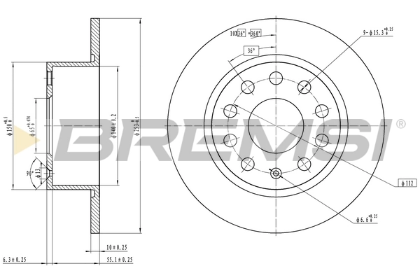 BREMSI féktárcsa - CD7334S - TothCarparts