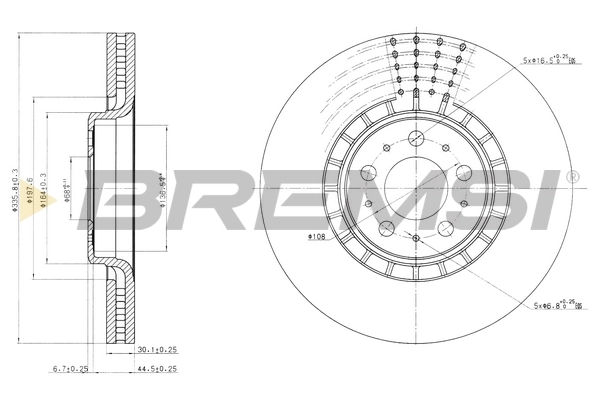 BREMSI féktárcsa - CD7371V - TothCarparts