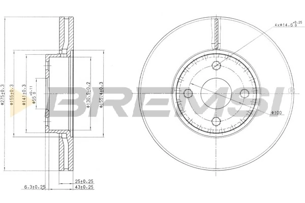 BREMSI féktárcsa - CD7388V - TothCarparts