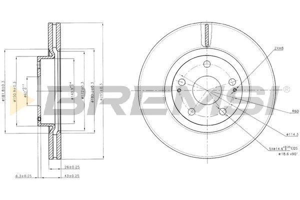 BREMSI féktárcsa - CD7401V - TothCarparts