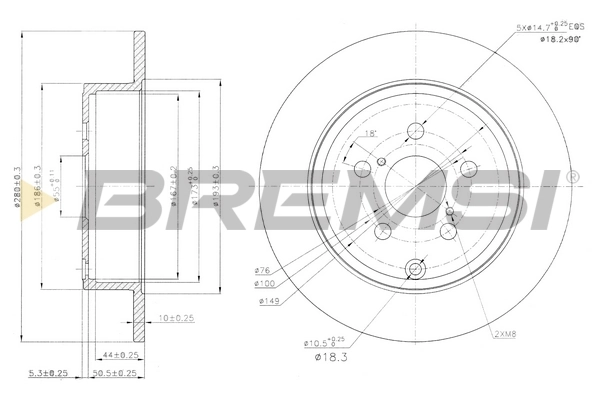 BREMSI féktárcsa - CD7406S - TothCarparts