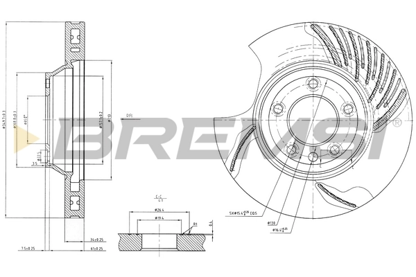 BREMSI féktárcsa - CD7408VLS - TothCarparts