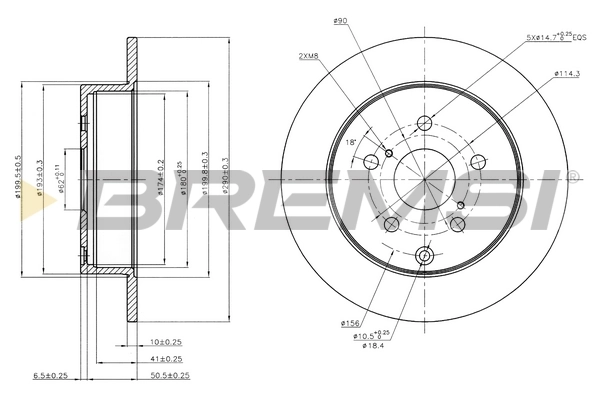 BREMSI féktárcsa - CD7409S - TothCarparts