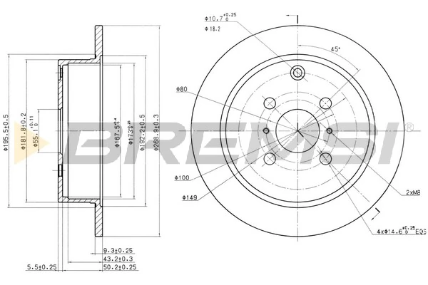 BREMSI féktárcsa - CD7417S - TothCarparts