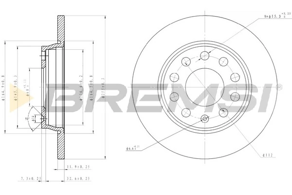 BREMSI féktárcsa - CD7425S - TothCarparts