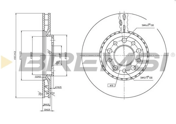 BREMSI féktárcsa - CD7449V - TothCarparts