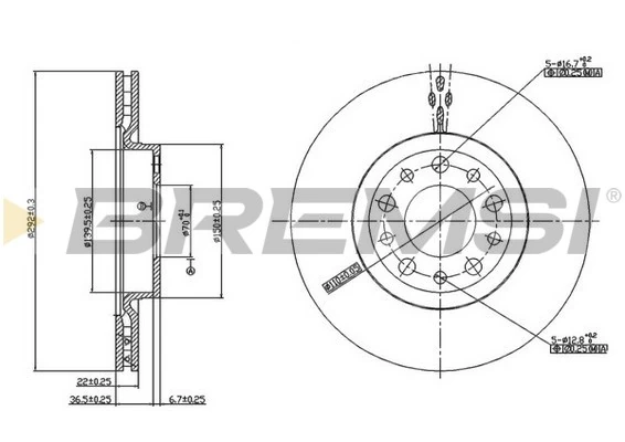 BREMSI féktárcsa - CD7454V - TothCarparts