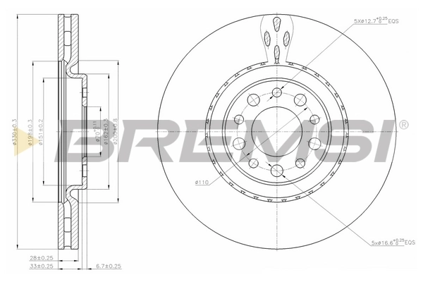 BREMSI féktárcsa - CD7455V - TothCarparts