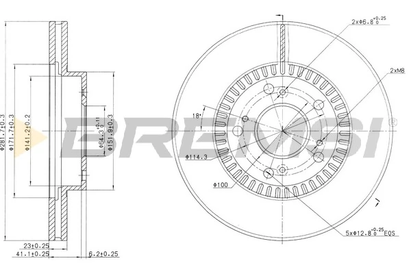 BREMSI féktárcsa - CD7496V - TothCarparts