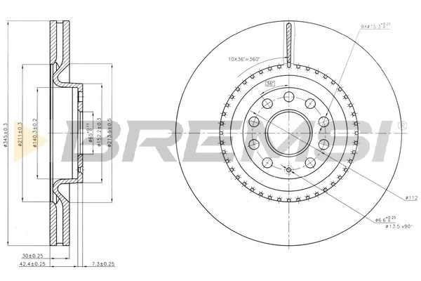 BREMSI féktárcsa - CD7504V - TothCarparts