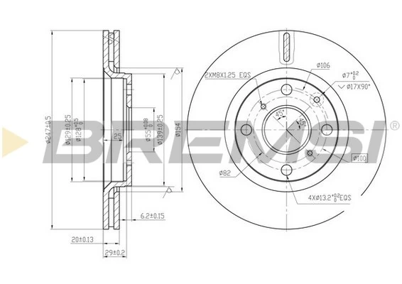 BREMSI féktárcsa - CD7527V - TothCarparts