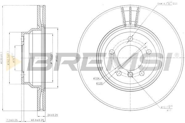 BREMSI féktárcsa - CD7535V - TothCarparts