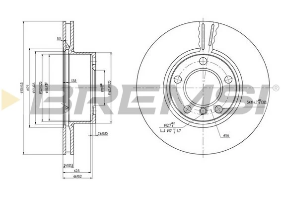 BREMSI féktárcsa - CD7536V - TothCarparts