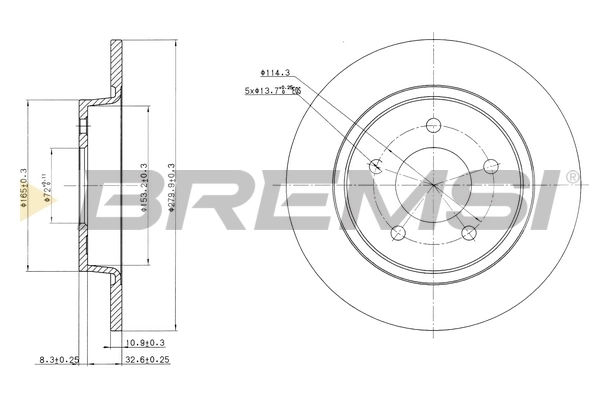 BREMSI féktárcsa - CD7546S - TothCarparts