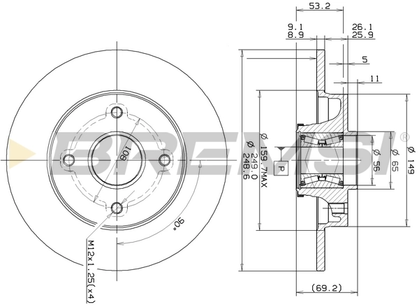 BREMSI féktárcsa - CD7560S - TothCarparts