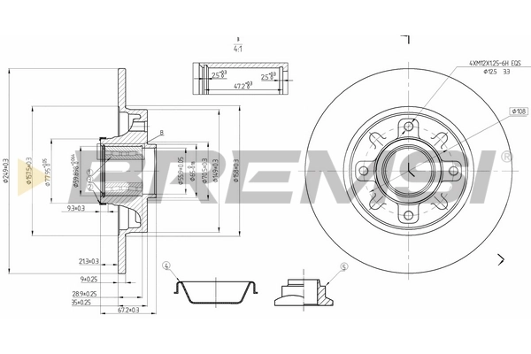 BREMSI féktárcsa - CD7561S - TothCarparts