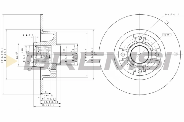 BREMSI féktárcsa - CD7571S - TothCarparts