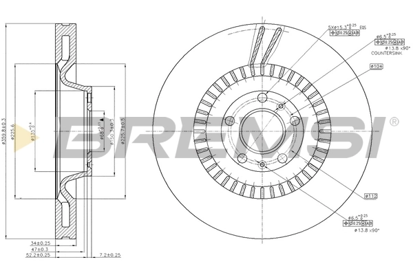 BREMSI féktárcsa - CD7572V - TothCarparts