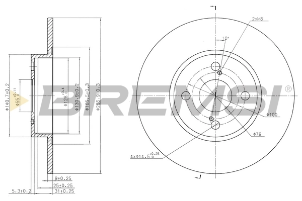BREMSI féktárcsa - CD7576S - TothCarparts
