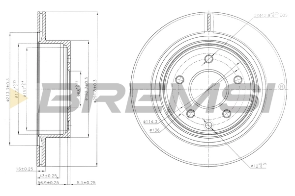 BREMSI féktárcsa - CD7579V - TothCarparts