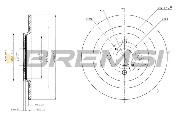 BREMSI féktárcsa - CD7588S - TothCarparts