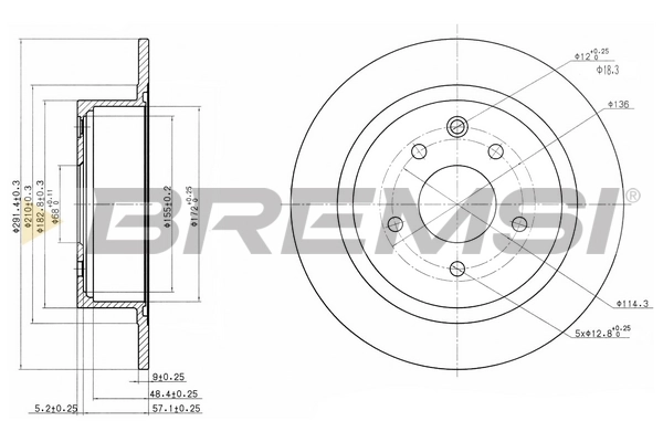 BREMSI féktárcsa - CD7590S - TothCarparts