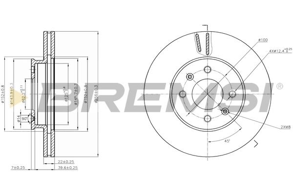 BREMSI féktárcsa - CD7603V - TothCarparts