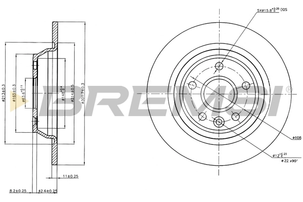 BREMSI féktárcsa - CD7616S - TothCarparts
