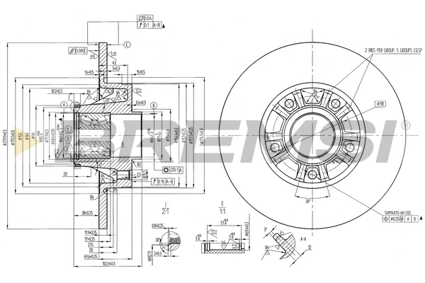 BREMSI féktárcsa - CD7623S - TothCarparts