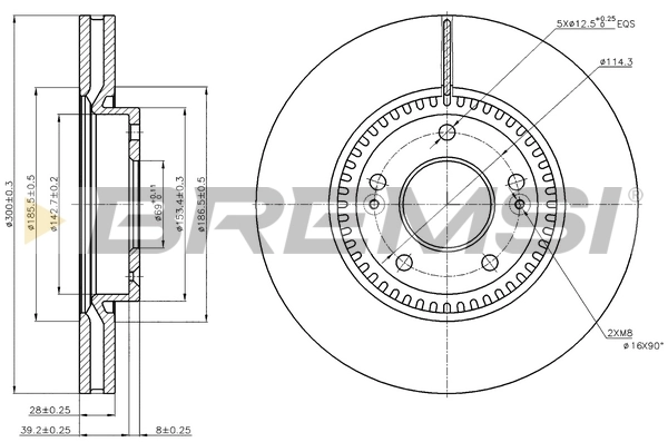 BREMSI féktárcsa - CD7630V - TothCarparts