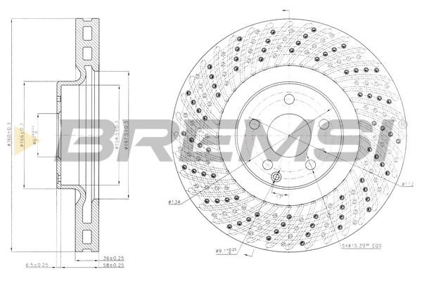 BREMSI féktárcsa - CD7637V - TothCarparts