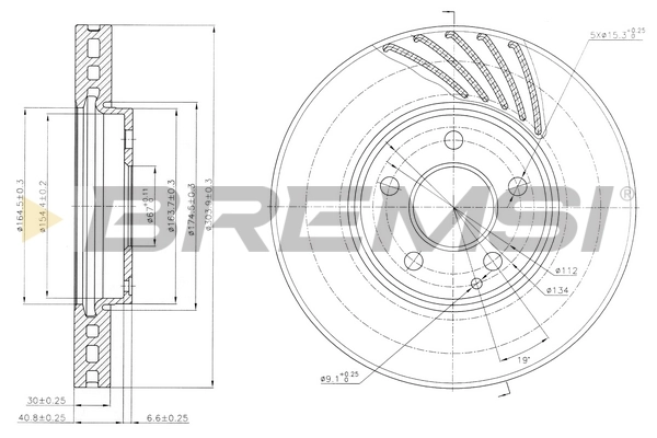 BREMSI féktárcsa - CD7638V - TothCarparts