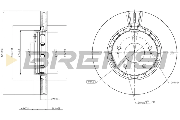BREMSI féktárcsa - CD7642V - TothCarparts