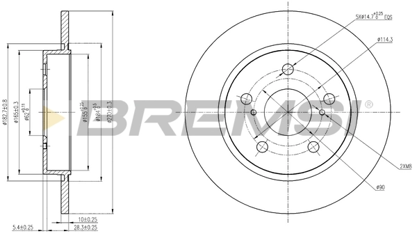 BREMSI féktárcsa - CD7645S - TothCarparts