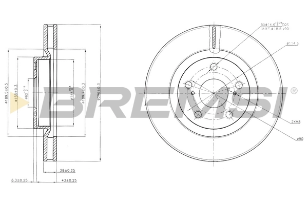 BREMSI féktárcsa - CD7646V - TothCarparts