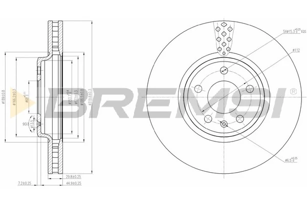 BREMSI féktárcsa - CD7664V - TothCarparts