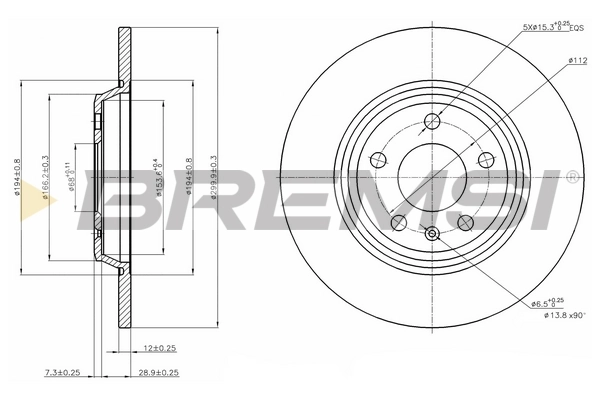 BREMSI féktárcsa - CD7666S - TothCarparts
