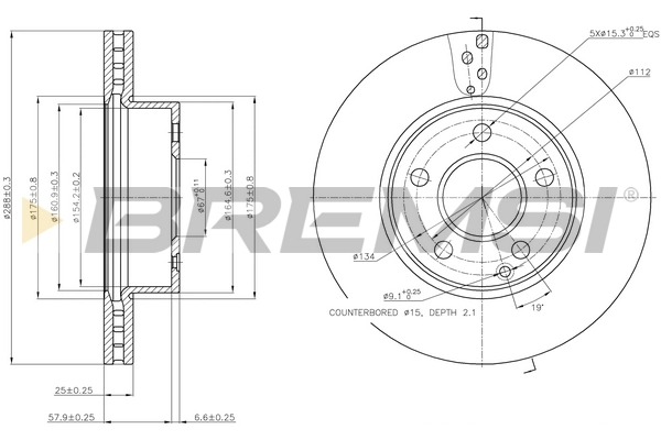 BREMSI féktárcsa - CD7688V - TothCarparts