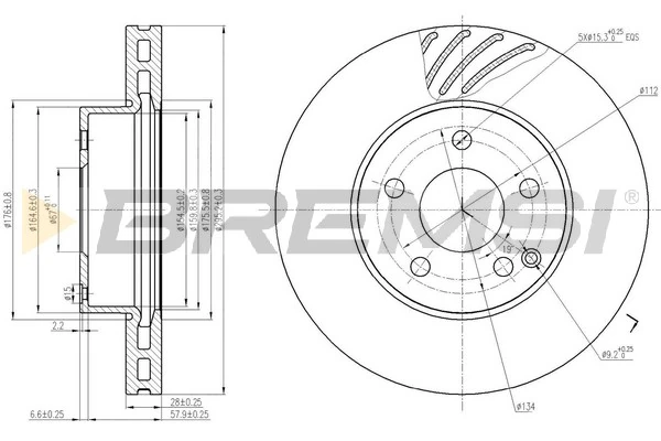 BREMSI féktárcsa - CD7690V - TothCarparts