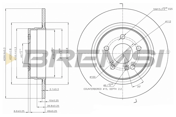 BREMSI féktárcsa - CD7691S - TothCarparts