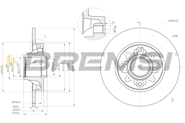 BREMSI féktárcsa - CD7696S - TothCarparts
