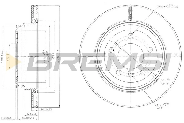 BREMSI féktárcsa - CD7697V - TothCarparts