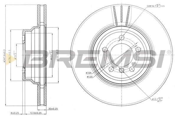 BREMSI féktárcsa - CD7701V - TothCarparts