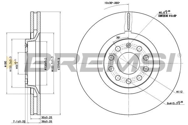BREMSI féktárcsa - CD7705V - TothCarparts