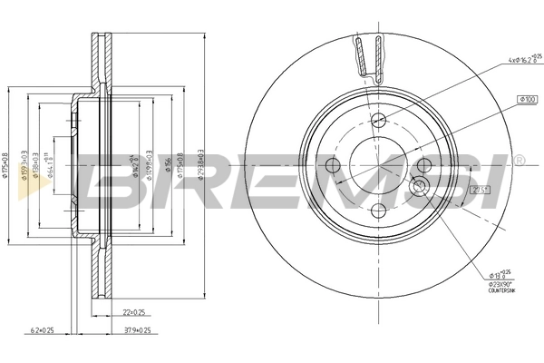 BREMSI féktárcsa - CD7711V - TothCarparts