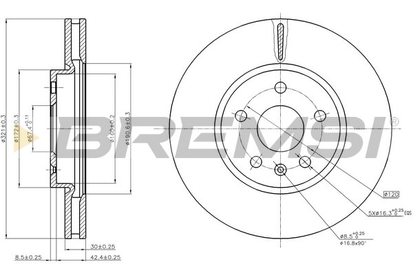 BREMSI féktárcsa - CD7722V - TothCarparts