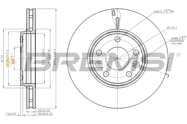 BREMSI féktárcsa - CD7726V - TothCarparts