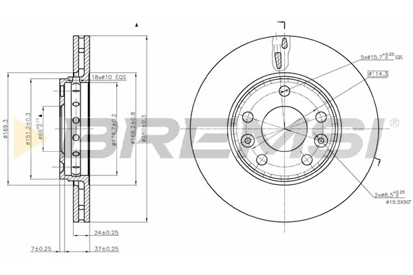 BREMSI féktárcsa - CD7728V - TothCarparts